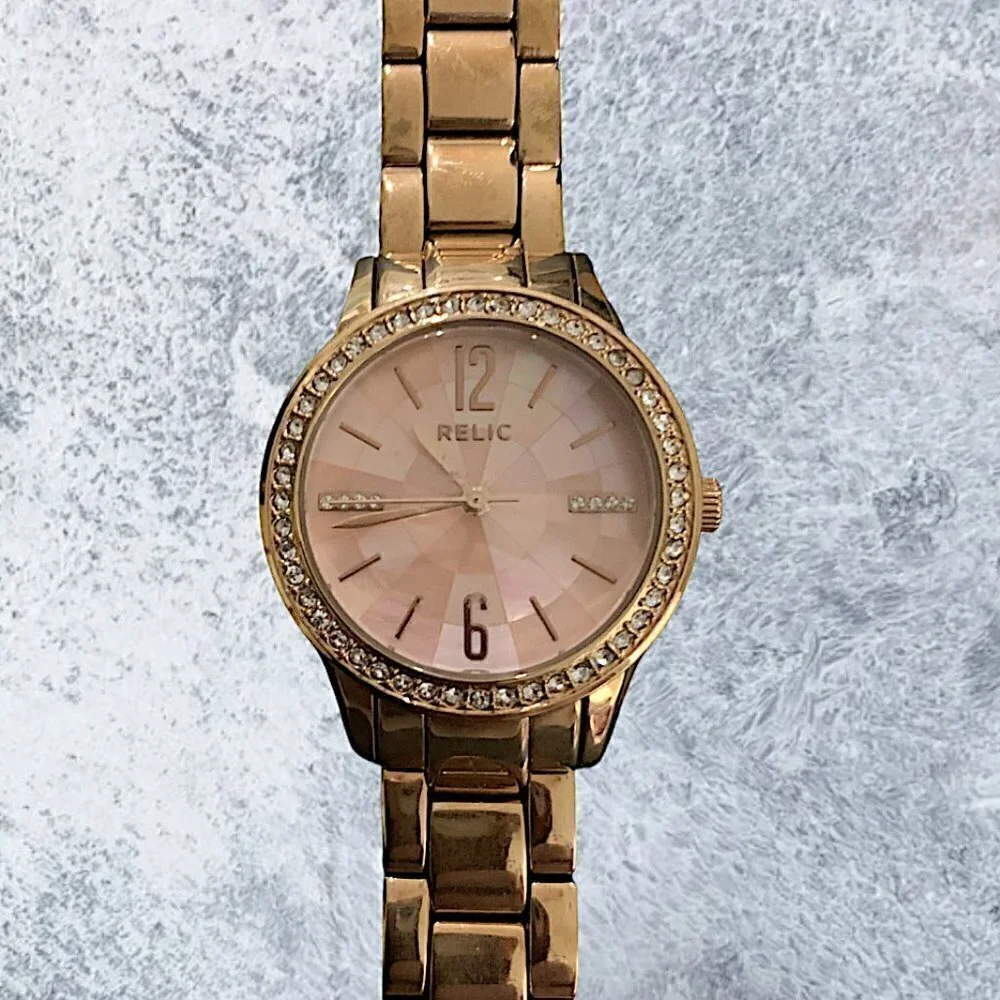 Relic Women's Stainless Steel Analog Rose Gold Watch